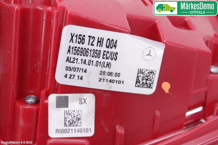 Mercedes-Benz MB GLA-KLASS (X156) 13-20 Bakljus Lucka Vä