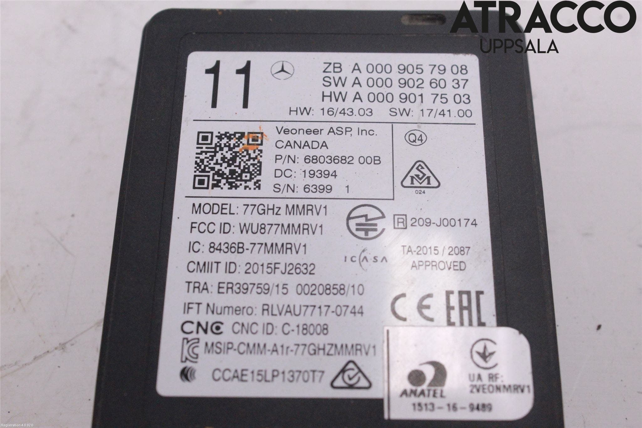 Mercedes-Benz MB E-KLASS (W213) 16-23 Sensor Aktivt Kollisionsskydd