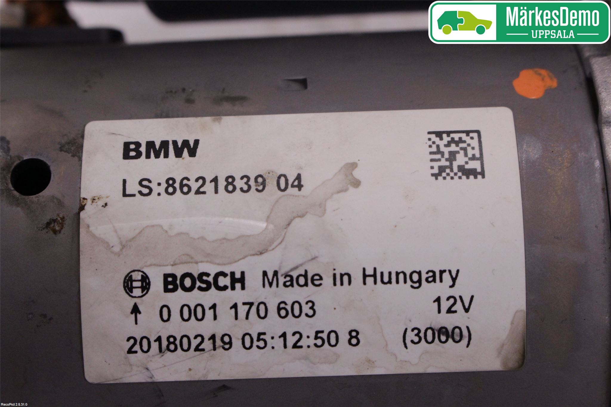 BMW 5 G30/G31/F90 17-23 Startmotor