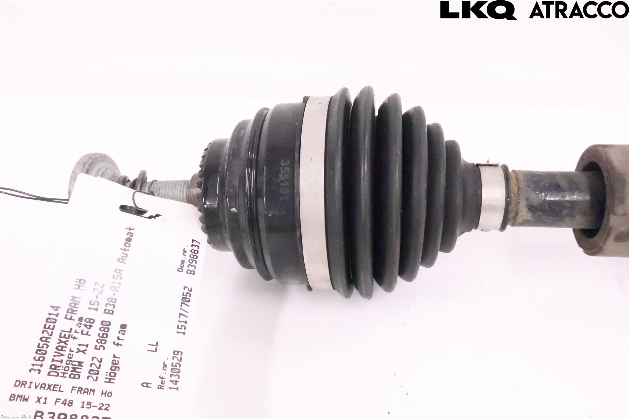 BMW X1 F48 15-22 Drivaxel Fram Höger