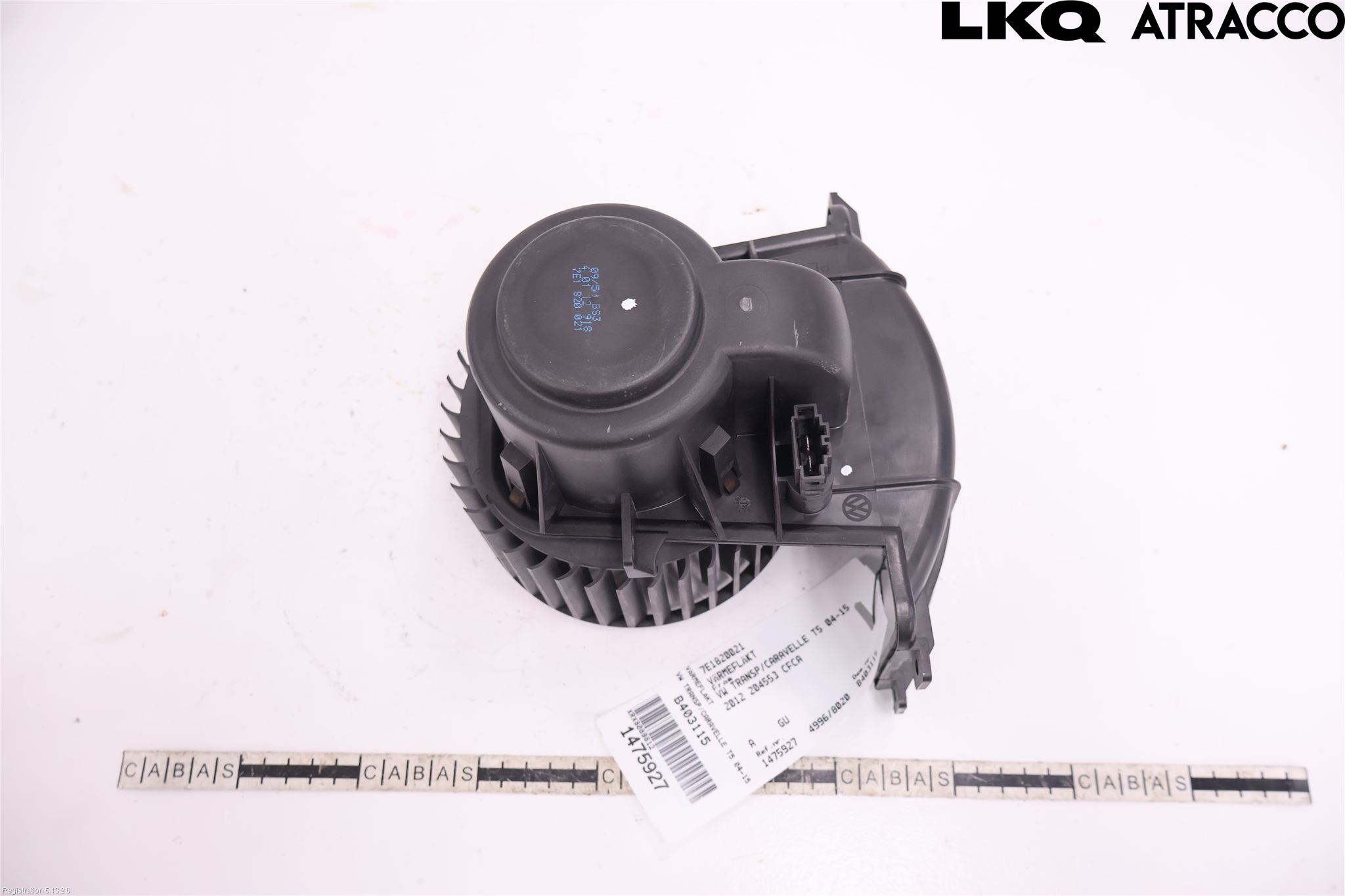 Volkswagen VW TRANSP/CARAVELLE (T5) 04-15 Värmefläkt