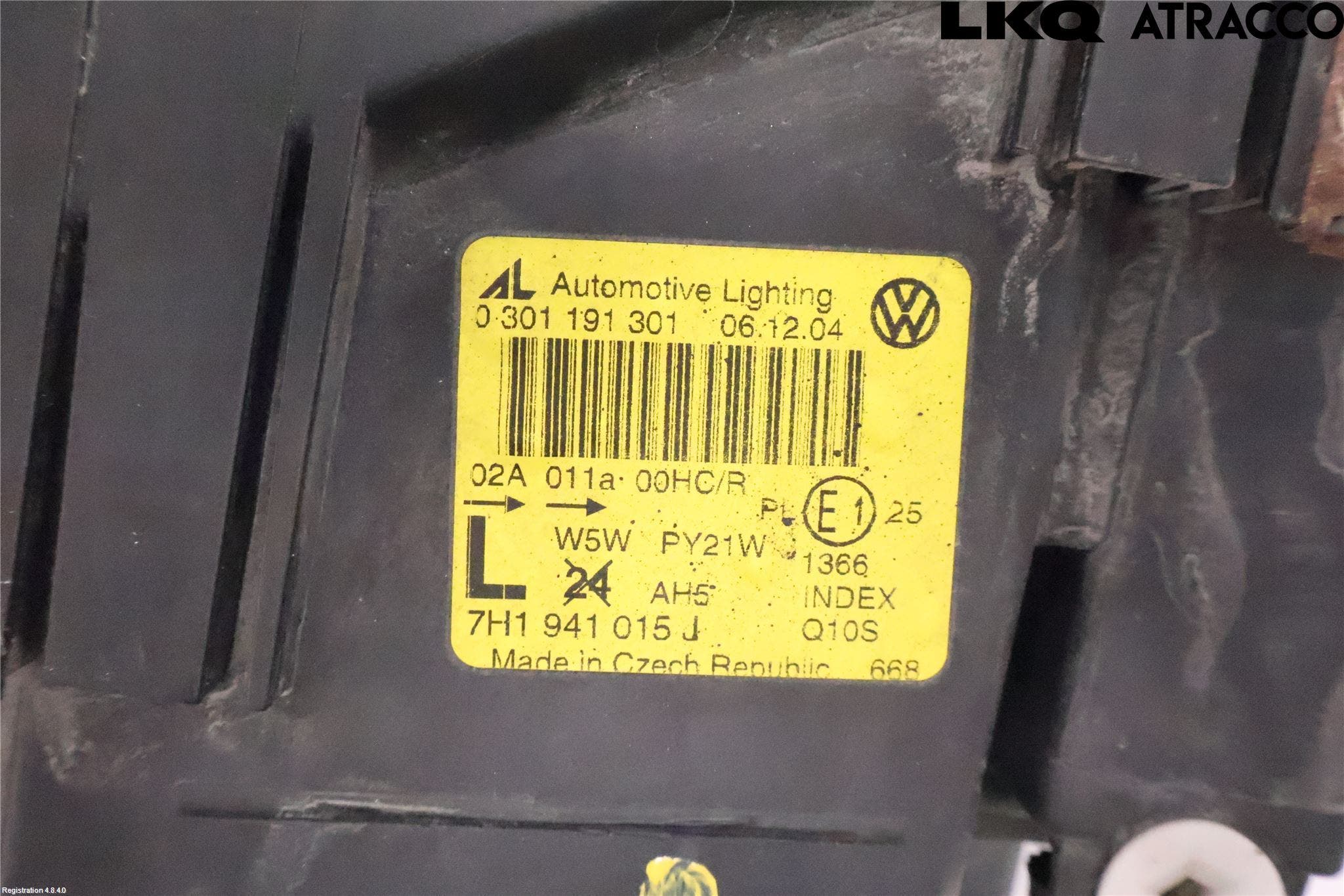 Volkswagen VW TRANSP/CARAVELLE (T5) 04-15 Strålkastare Vänster