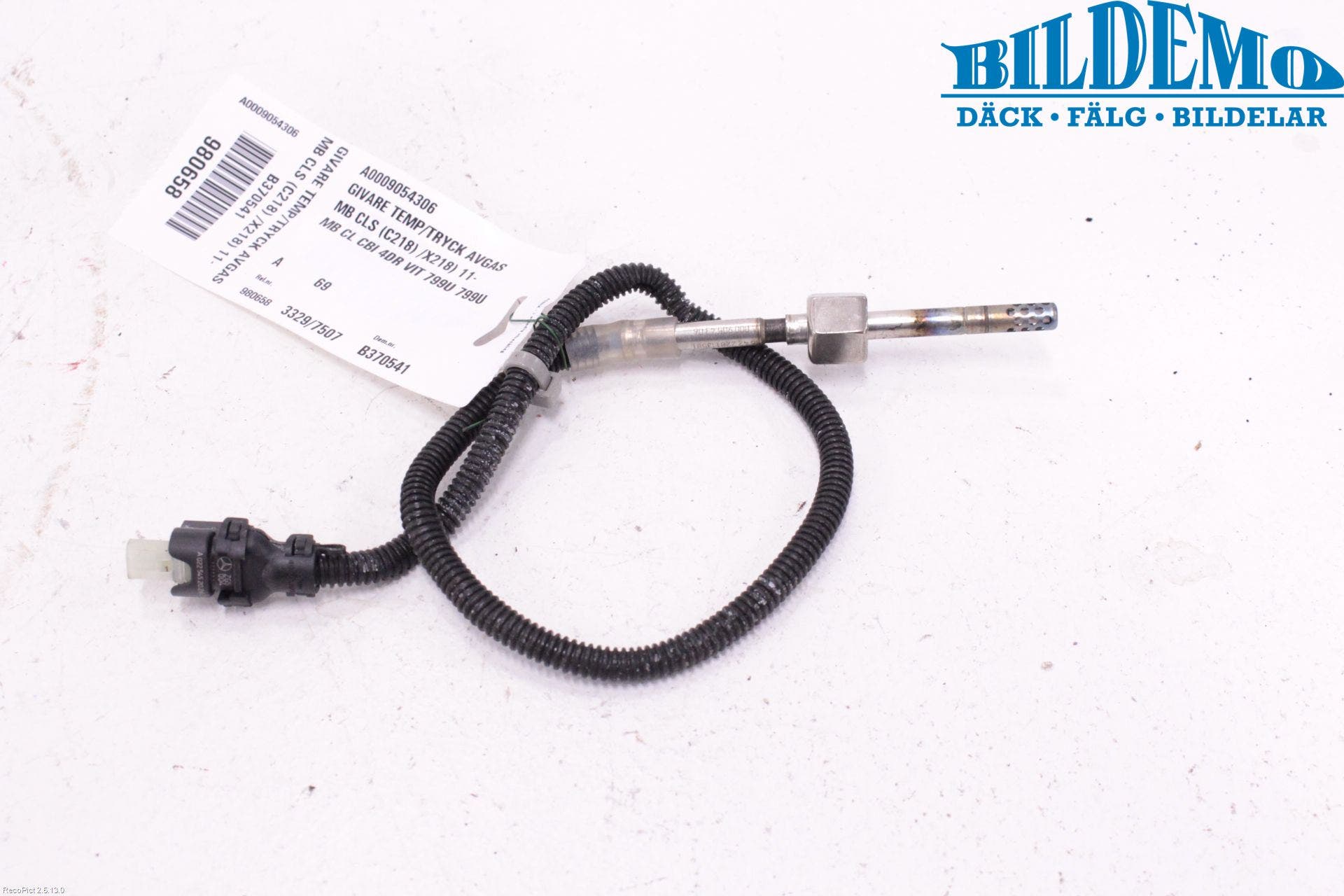 Mercedes-Benz MB CLS (C218/X218) 11-17 Givare Temp-Tryck Avgas