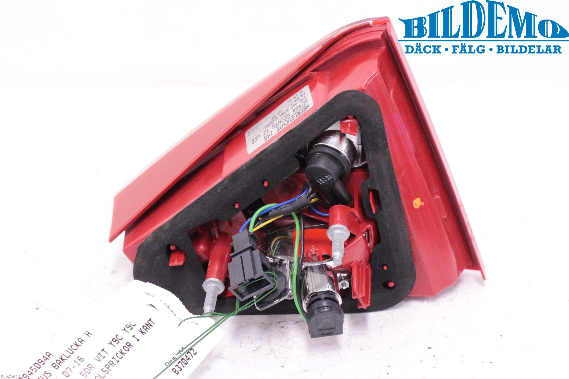 Audi A5 07-16 Bakljus Lucka Hö