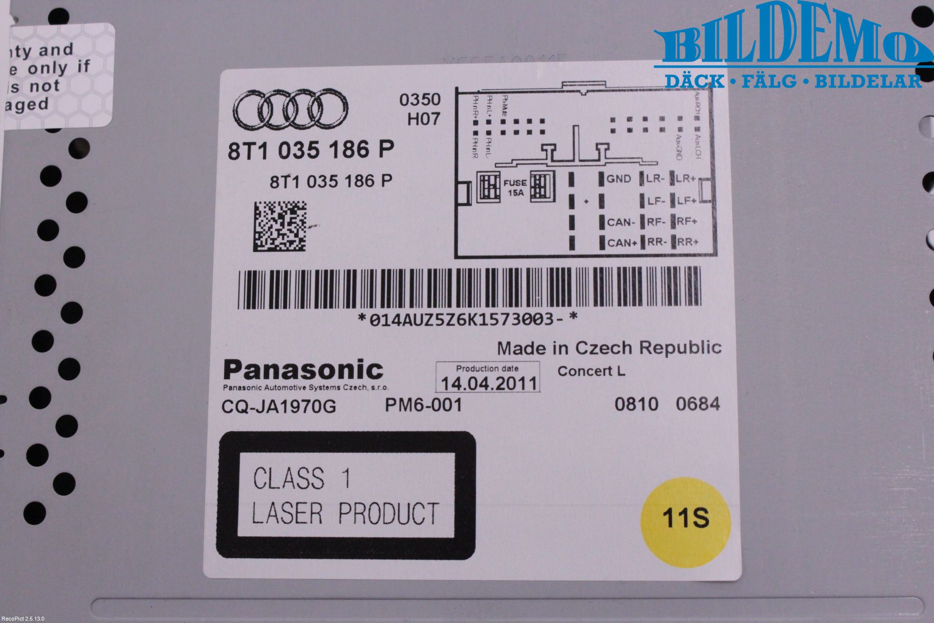 Audi A5 07-16 Cd Radio - Multimediapanel