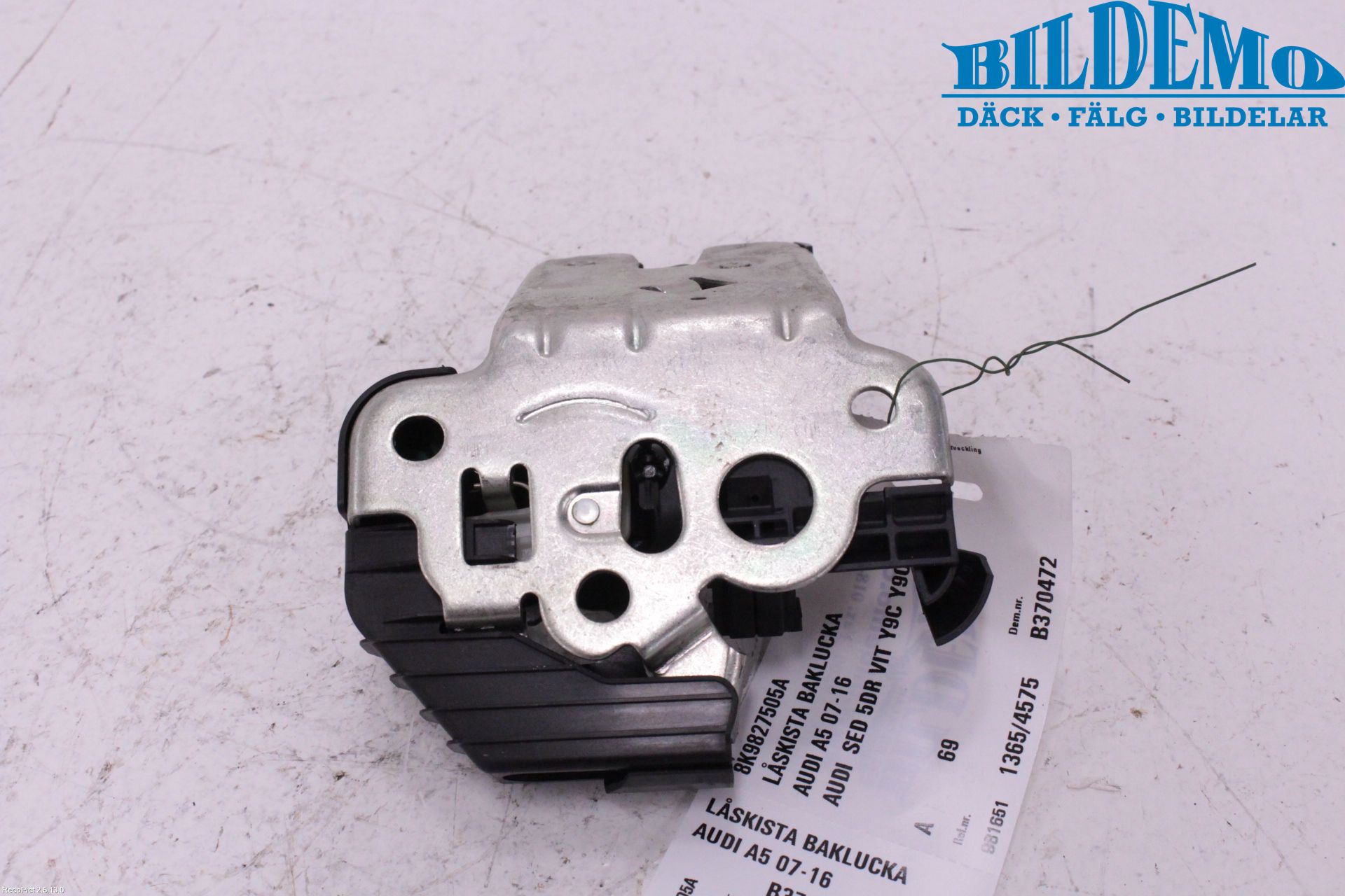 Audi A5 07-16 Låskista Baklucka