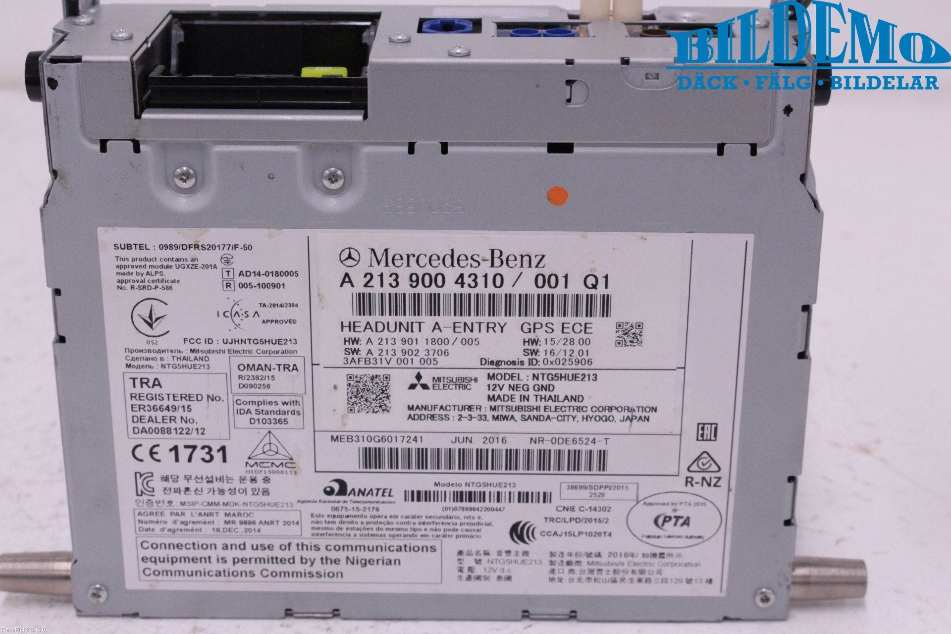 Mercedes-Benz MB E-KLASS (W213) 16-23 Cd Radio - Multimediapanel