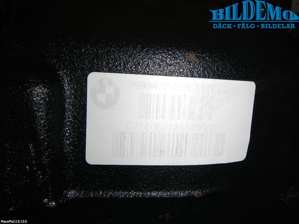 BMW 1 F20/F21 11-19 Bakväxel-Diff