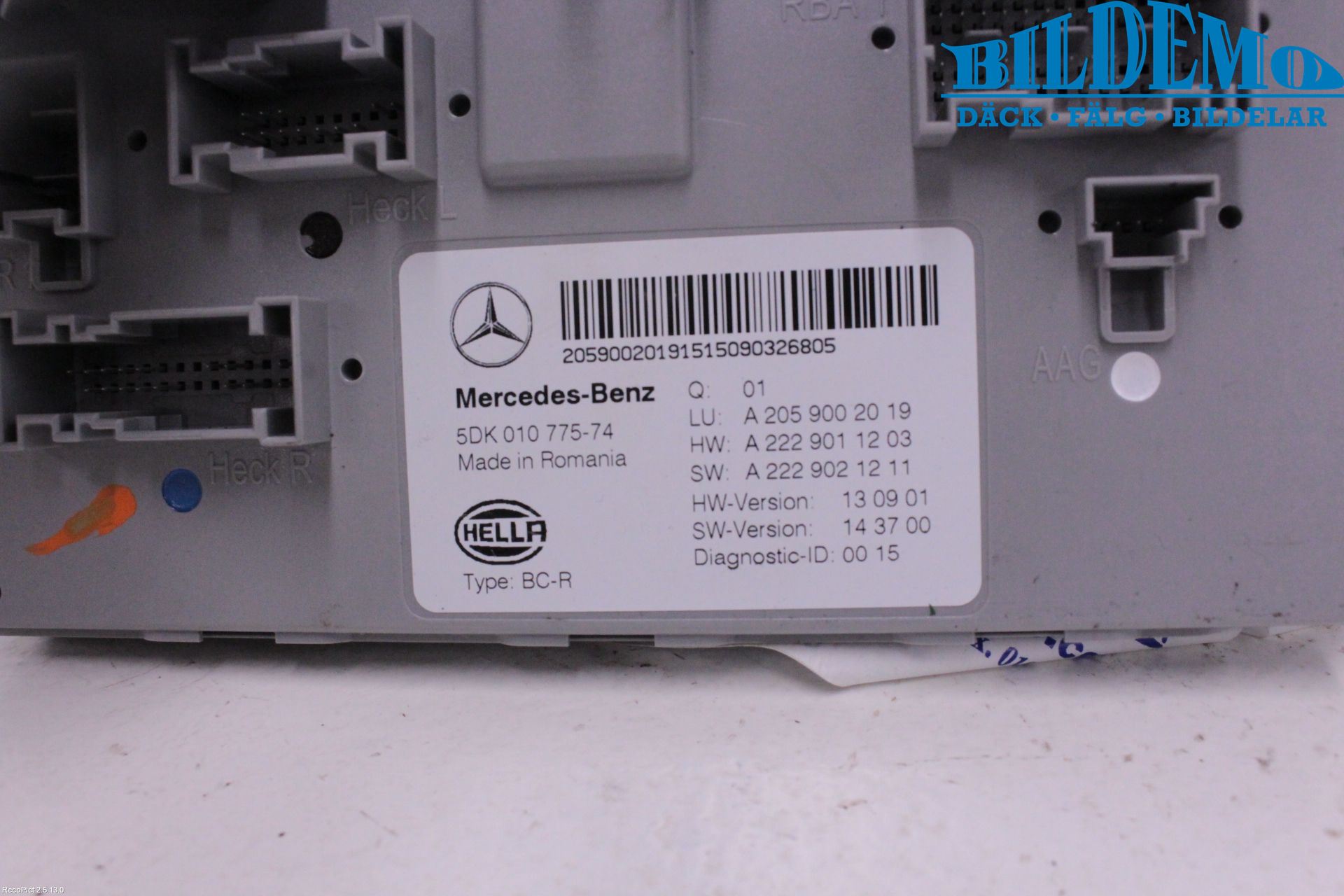 Mercedes-Benz MB C-KLASS (W205) 14-21 Styrenhet Övrigt