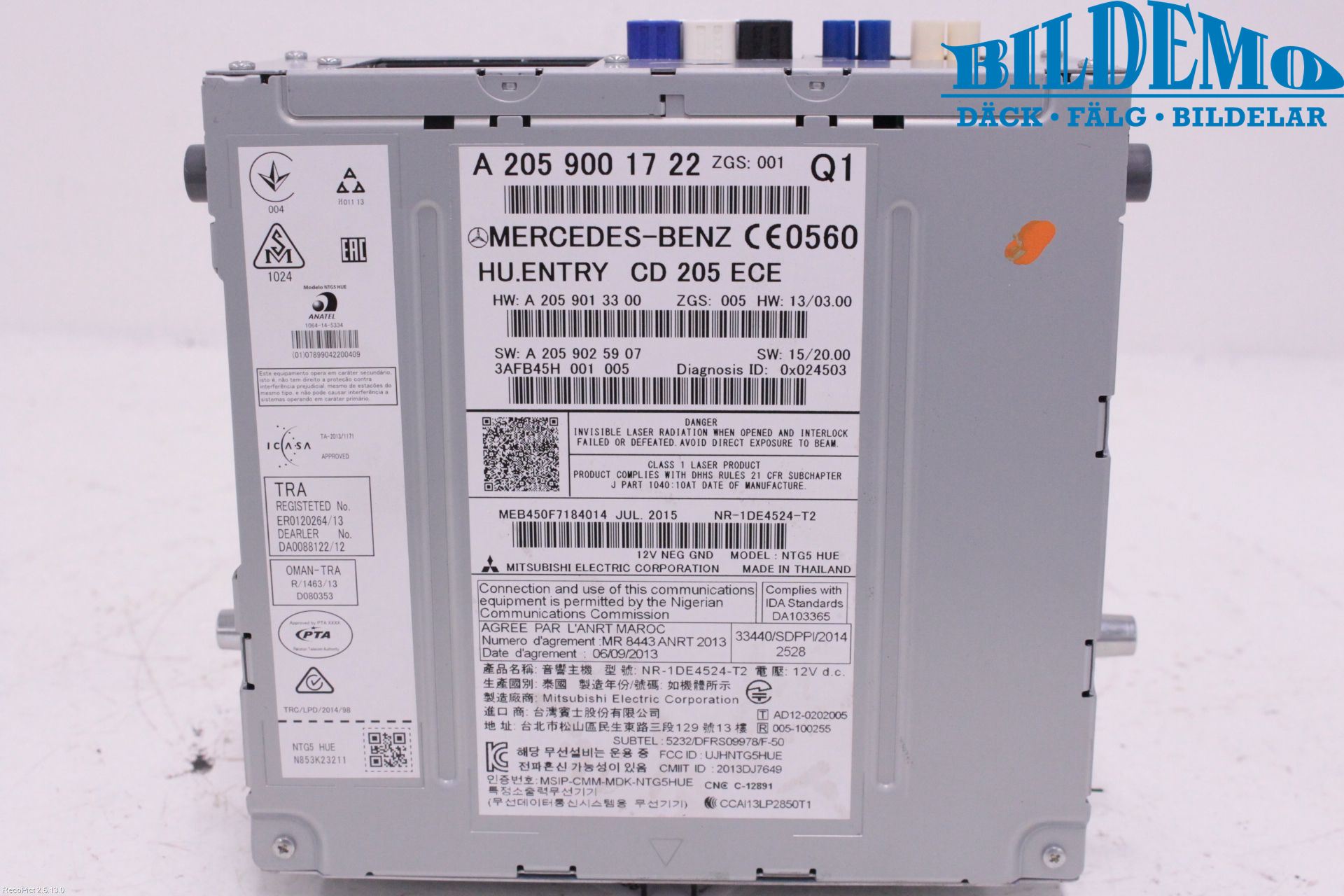 Mercedes-Benz MB C-KLASS (W205) 14-21 Cd Radio - Multimediapanel