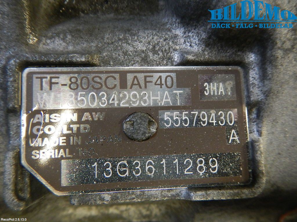 Opel MERIVA B 10-17 Växellåda Automat