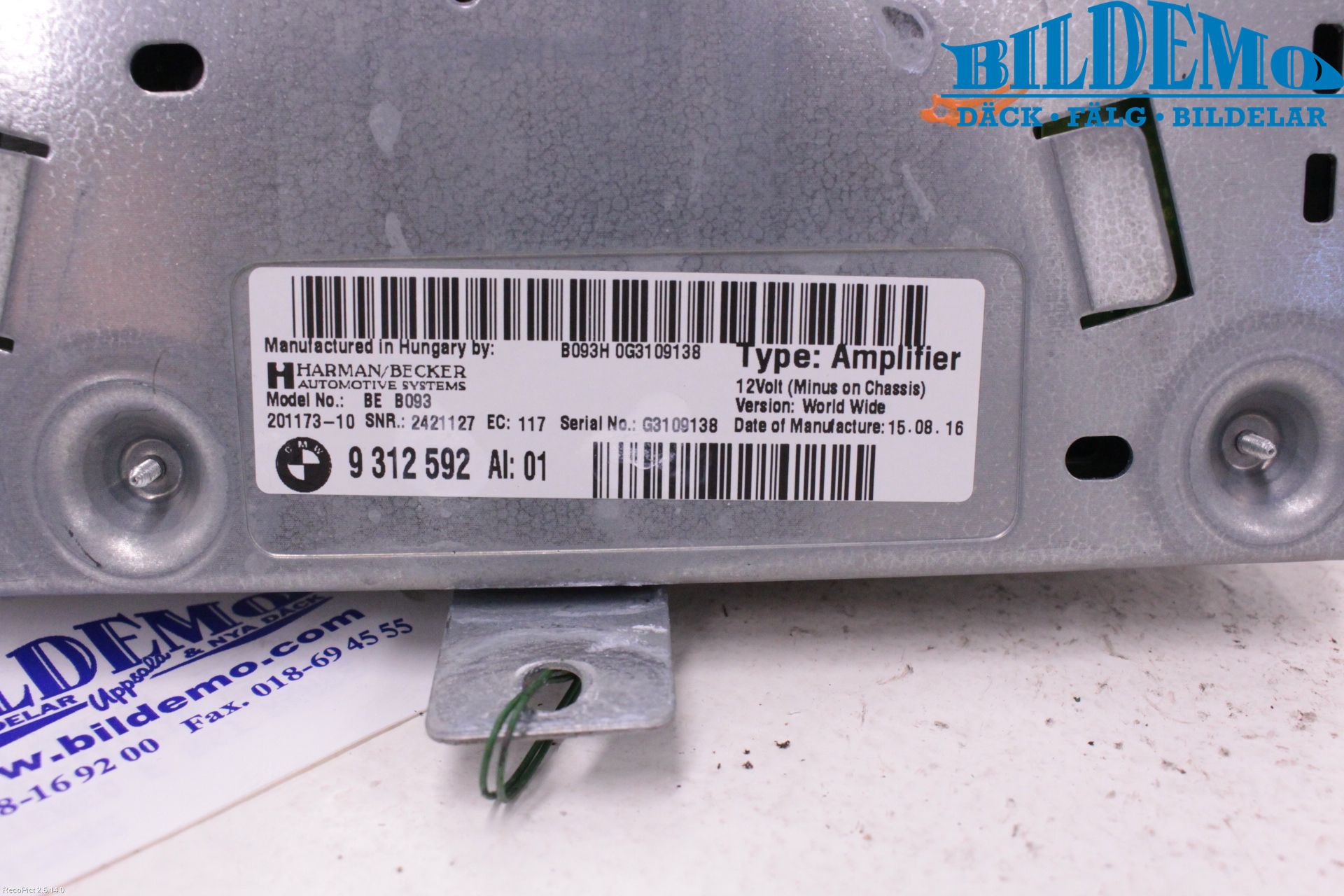 BMW 5 F10/F11/F18 09-17 Radio-Stereo Förstärkare