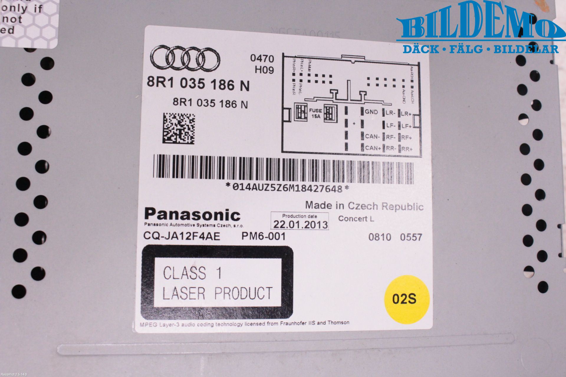 Audi A4 12-15 Cd Radio - Multimediapanel