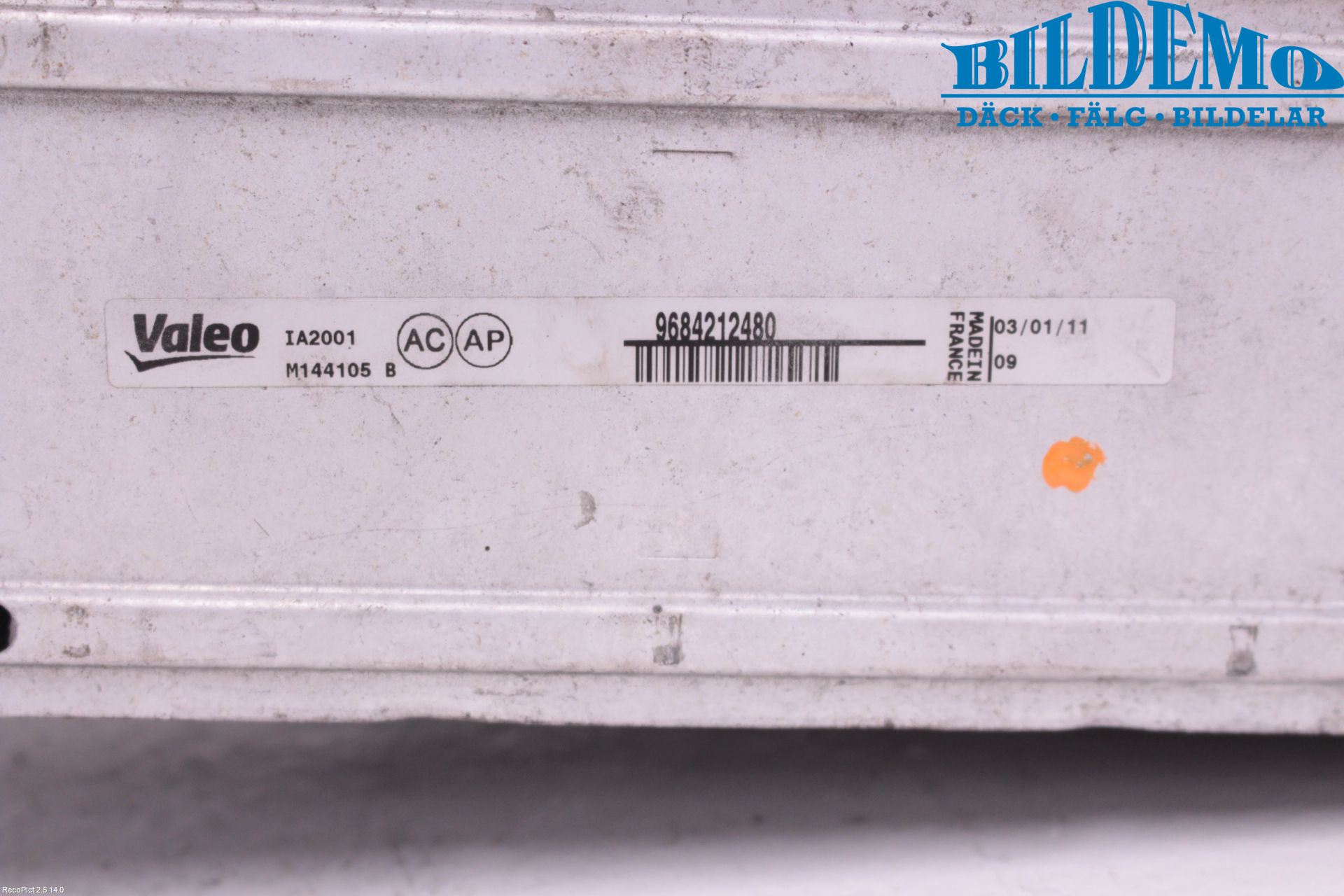 Citroen C4 II 11-18 Laddluft-Intercooler Kyl