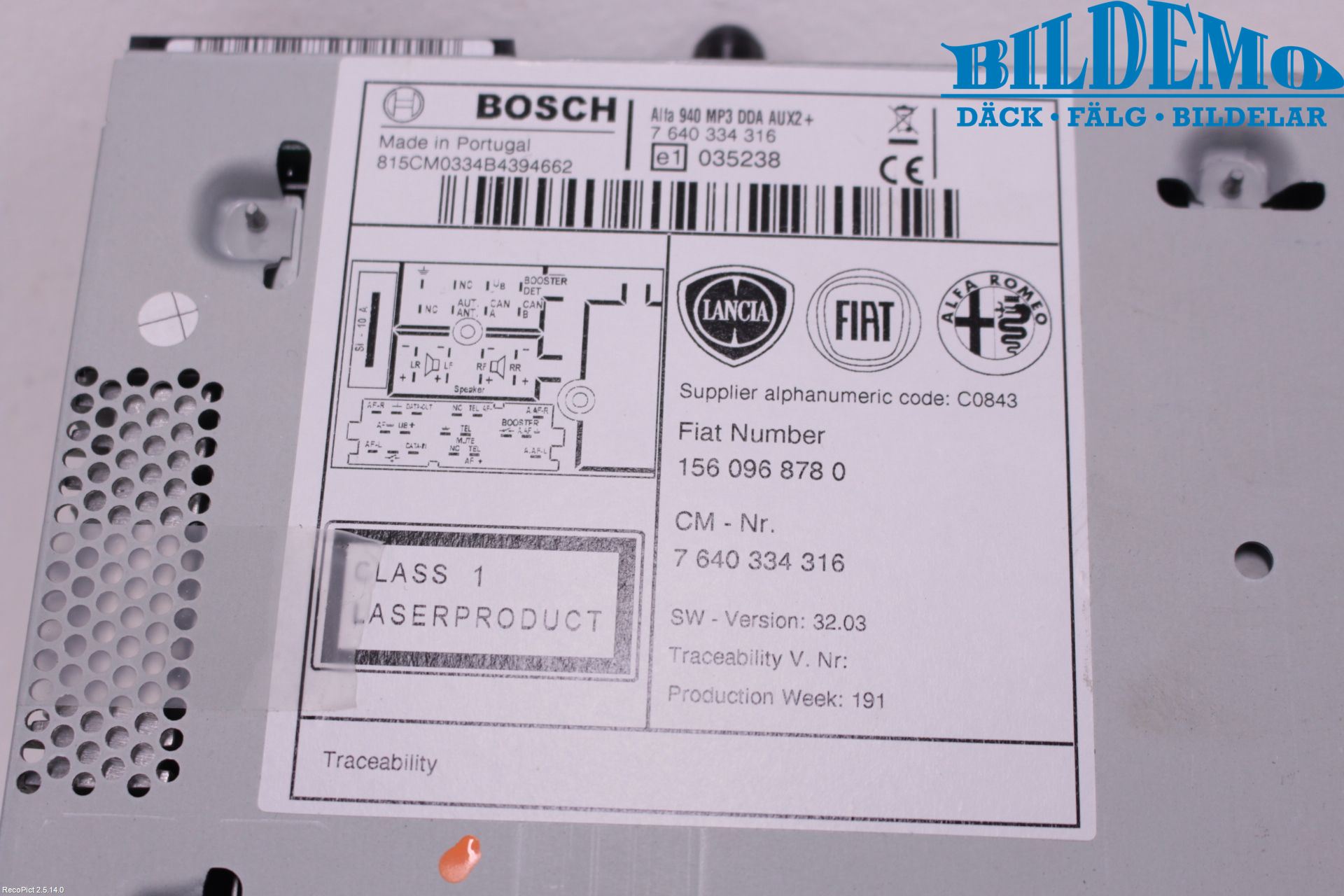 Alfa GIULIETTA Cd Radio - Multimediapanel