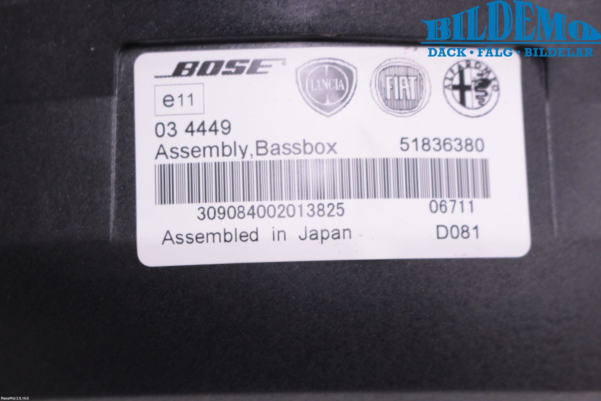 Alfa GIULIETTA Högtalare