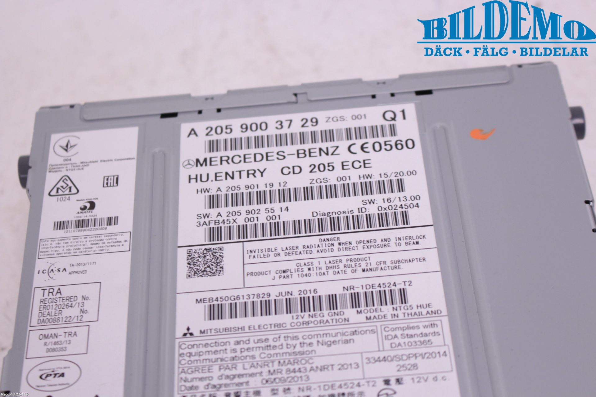 Mercedes-Benz MB C-KLASS (W205) 14-21 Cd Radio - Multimediapanel