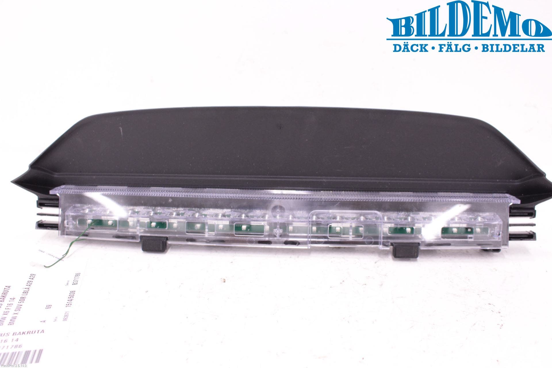 BMW X6 F16 14-19 Bromsljus Bakruta