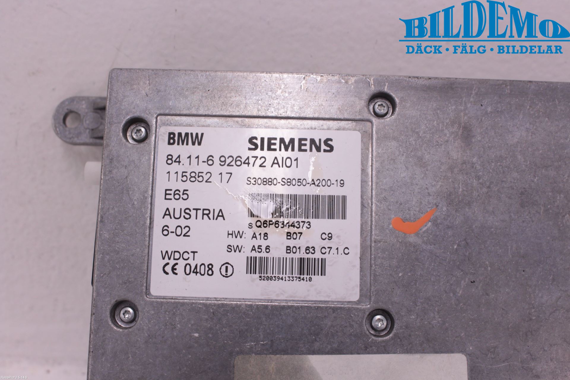 BMW 7 E65/66    00-08 Styrenhet Övrigt