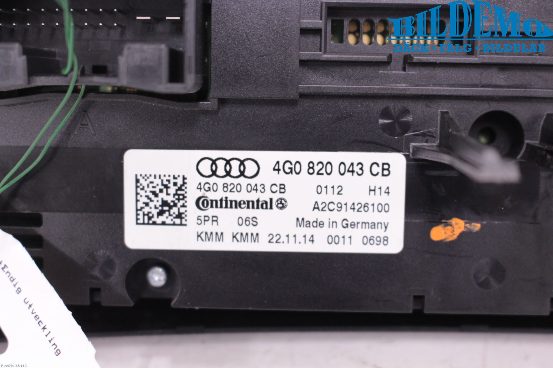 Audi A7/S7 4G 11-17 Ac Styrenhet Ac Manöveren