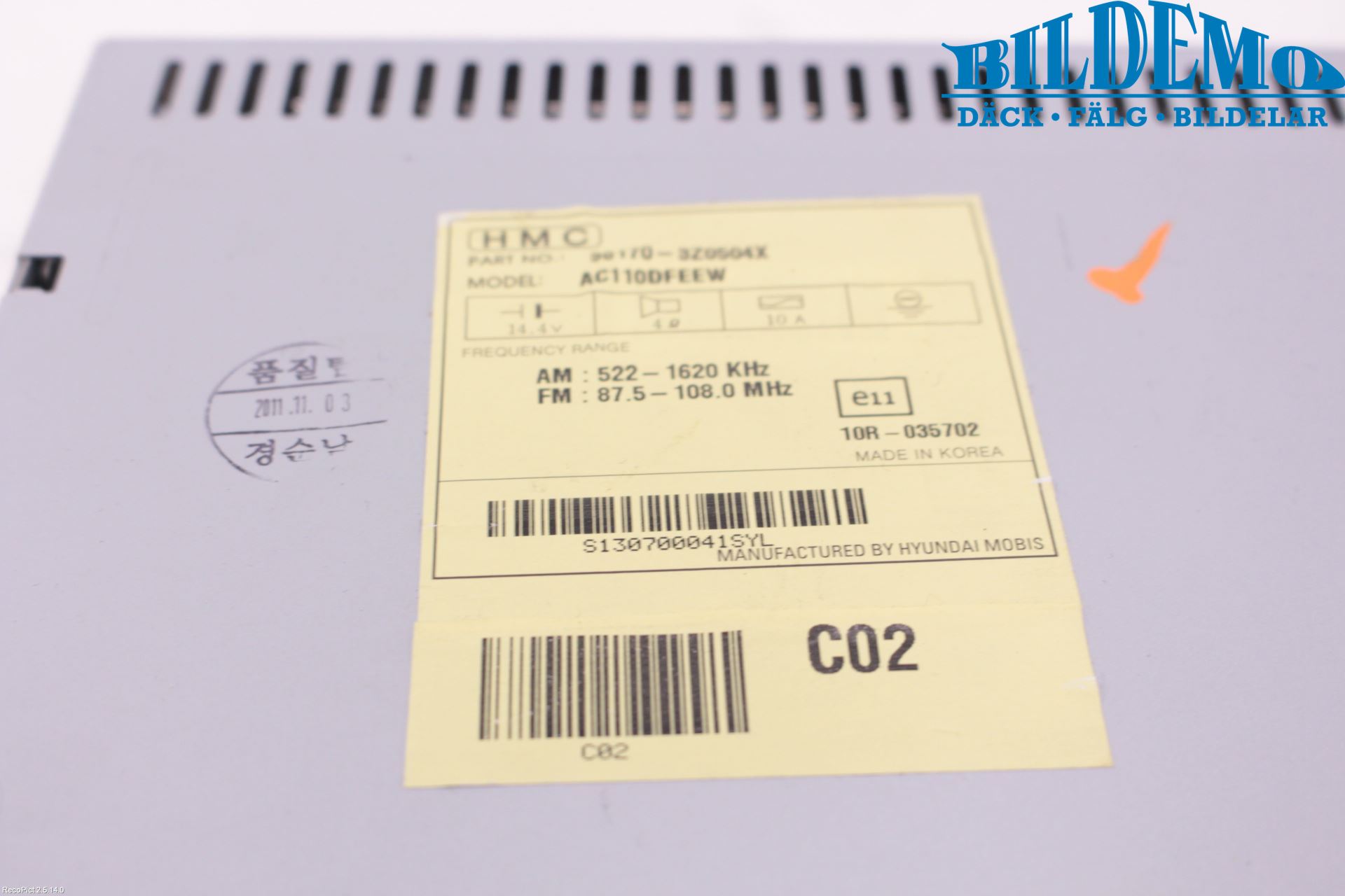 Hyundai i40 08-15 Cd Radio - Multimediapanel