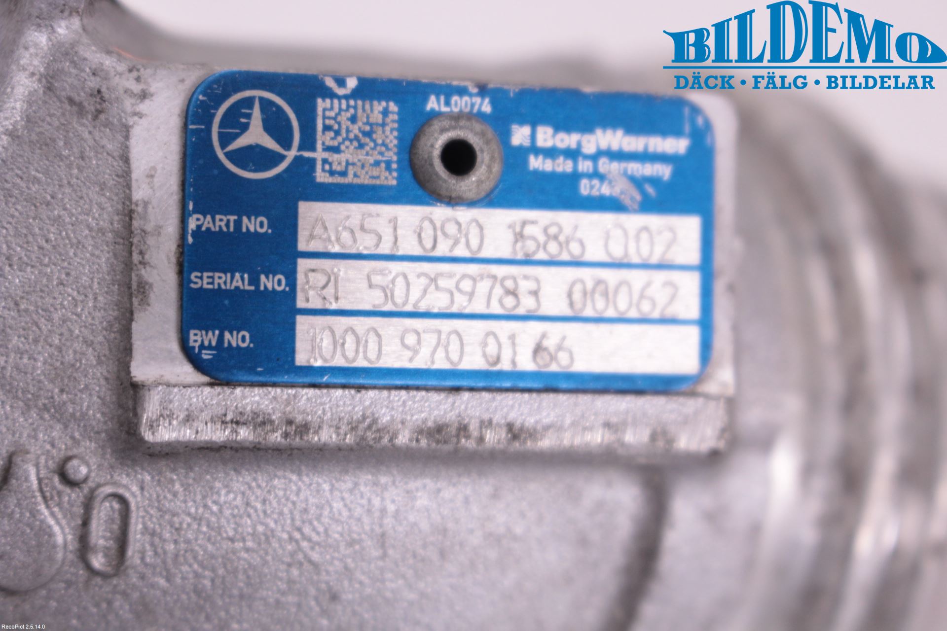 Mercedes-Benz MB C-KLASS (W205) 14-21 Turboaggregat
