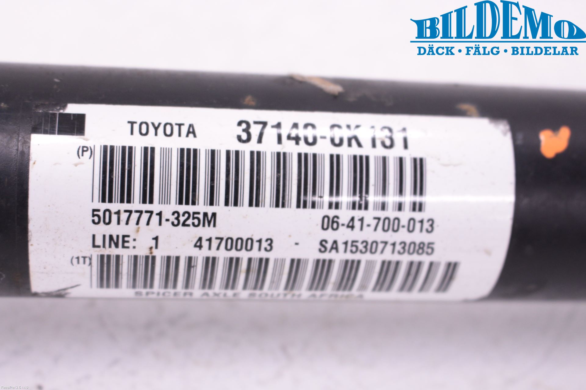 Toyota HILUX 05-16 Mellanaxel Främre 4Wd