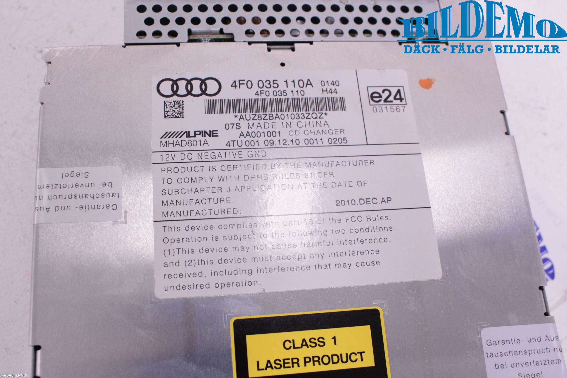 Audi Q7/SQ7 Cd Växlare