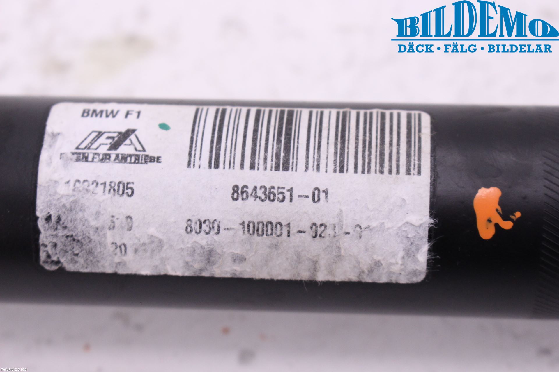 BMW 5 F10/F11/F18 09-17 Mellanaxel Främre 4Wd