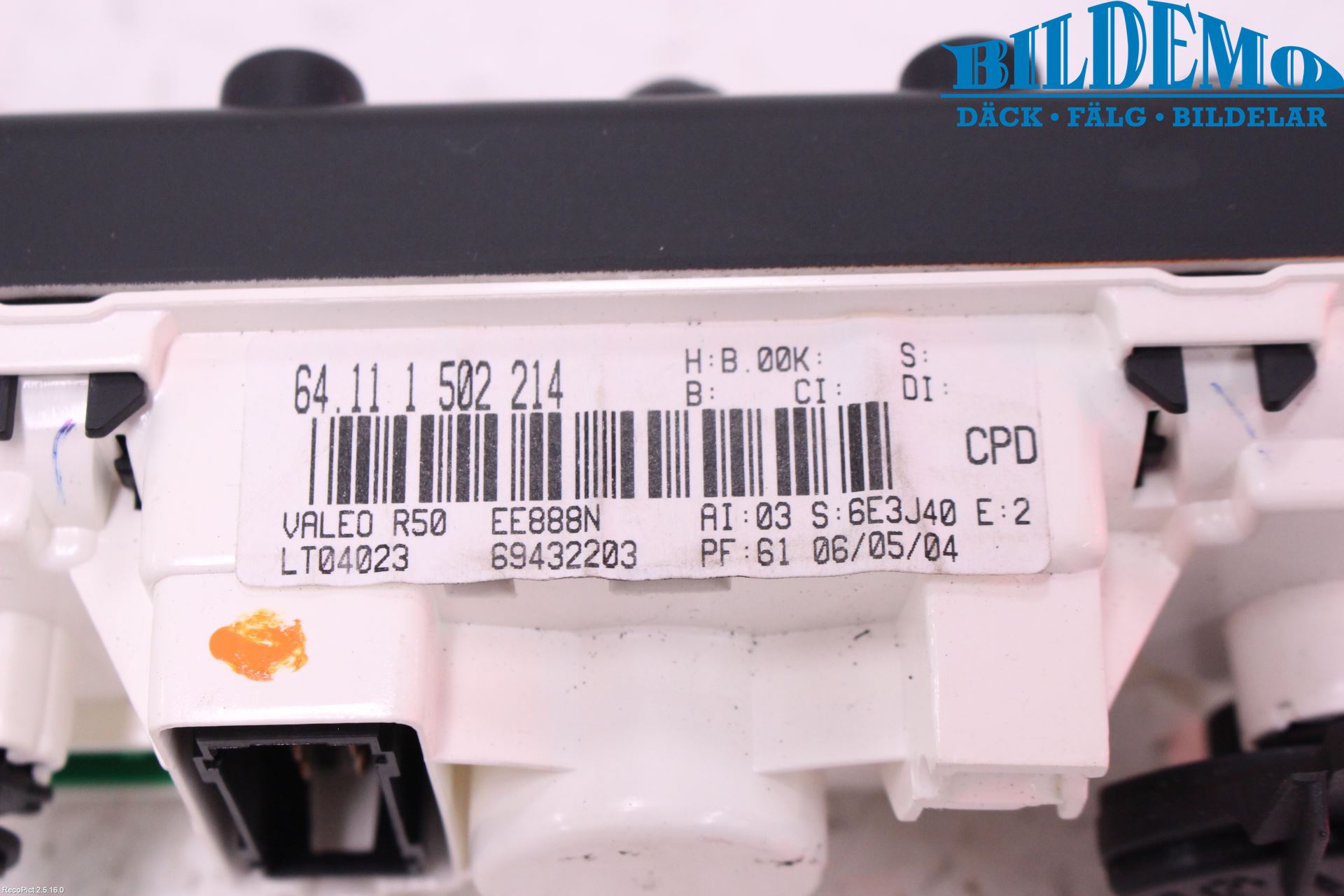 Mini COUPE R50/53 01-06 Ac Styrenhet Ac Manöveren