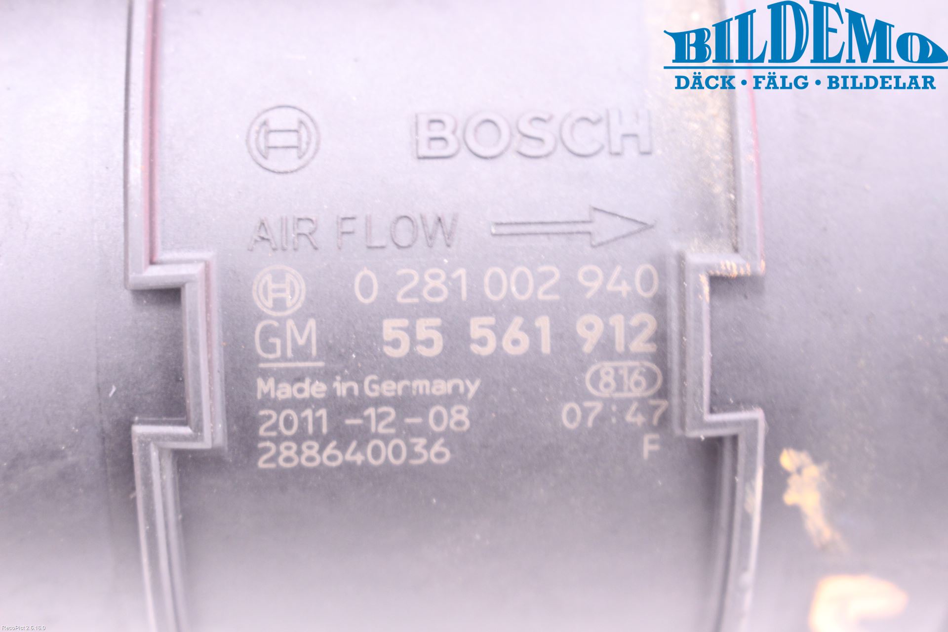 GM CHEVROLET CRUZE Injluftmassamätare