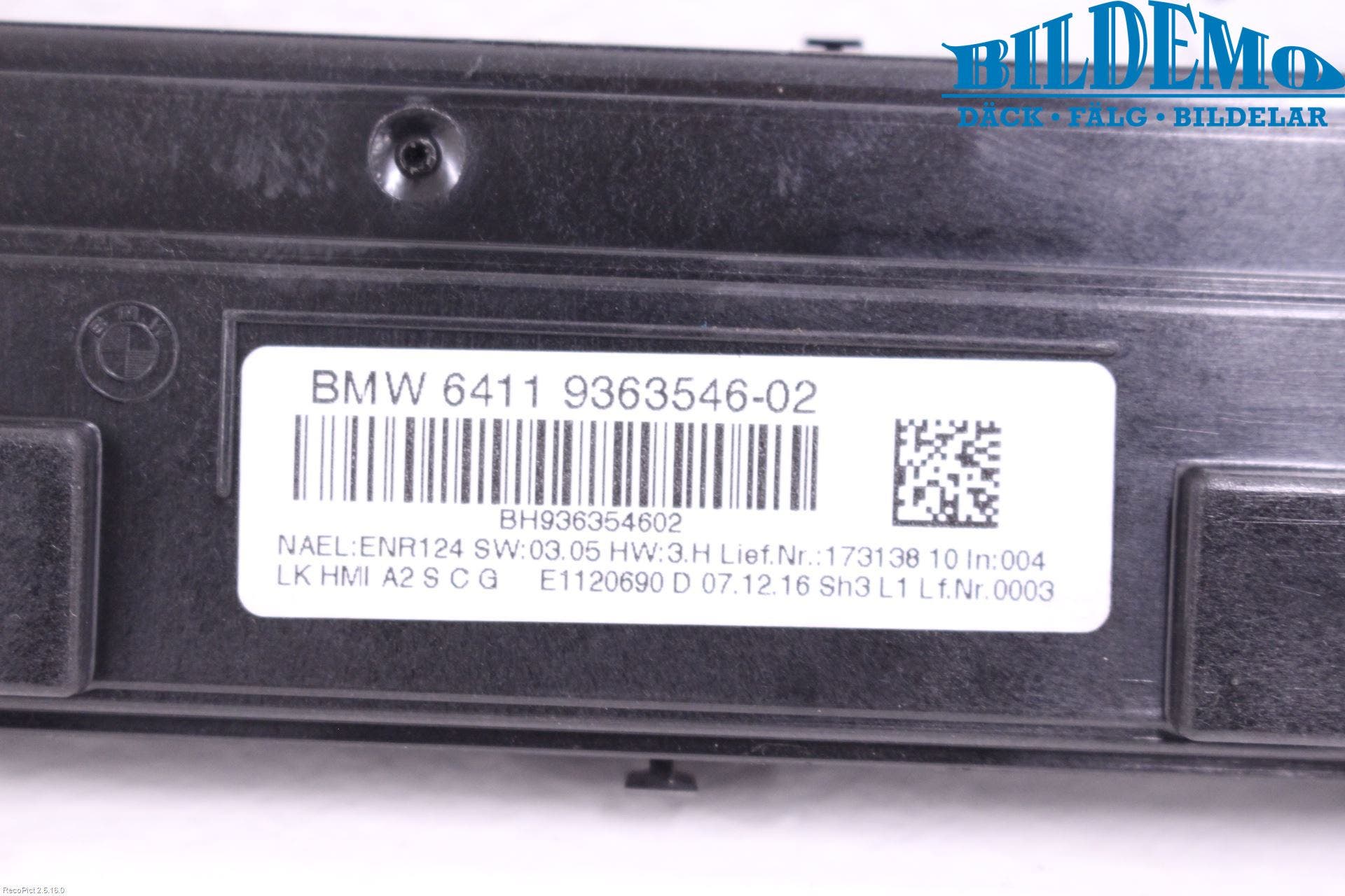 BMW 4 F36 Gran Coupé 14-20 Ac Styrenhet Ac Manöveren