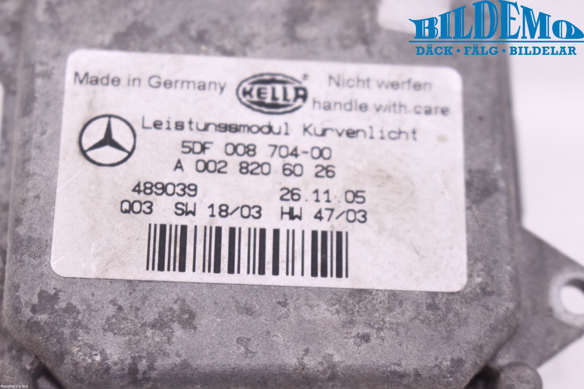 Mercedes-Benz MB R-KLASS (W251) 05-13 Styrenhet Strålkastare