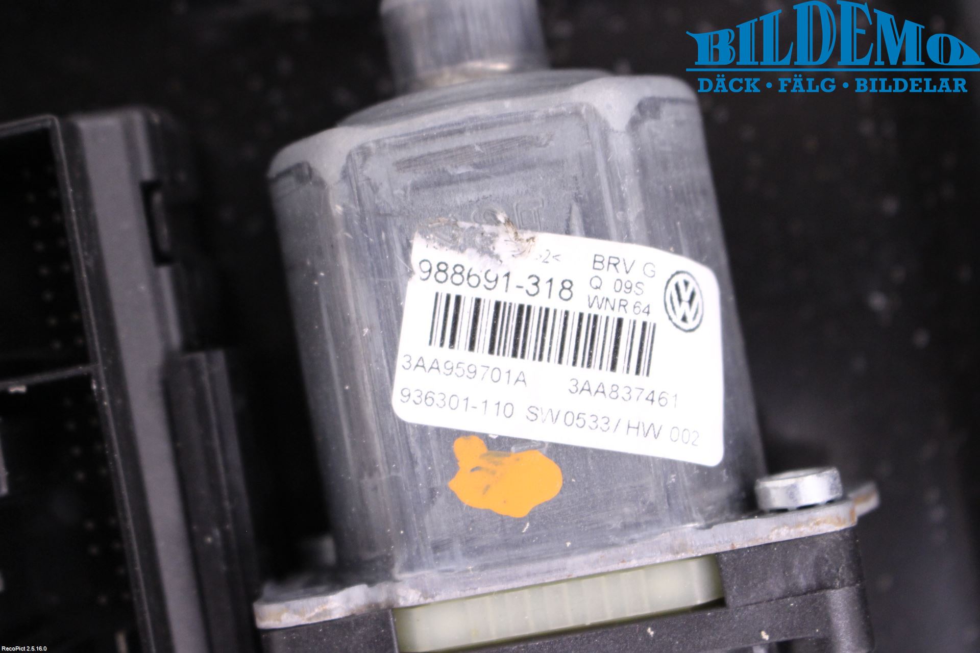Volkswagen VW PASSAT 11-14 Fönsterhiss El Kompl