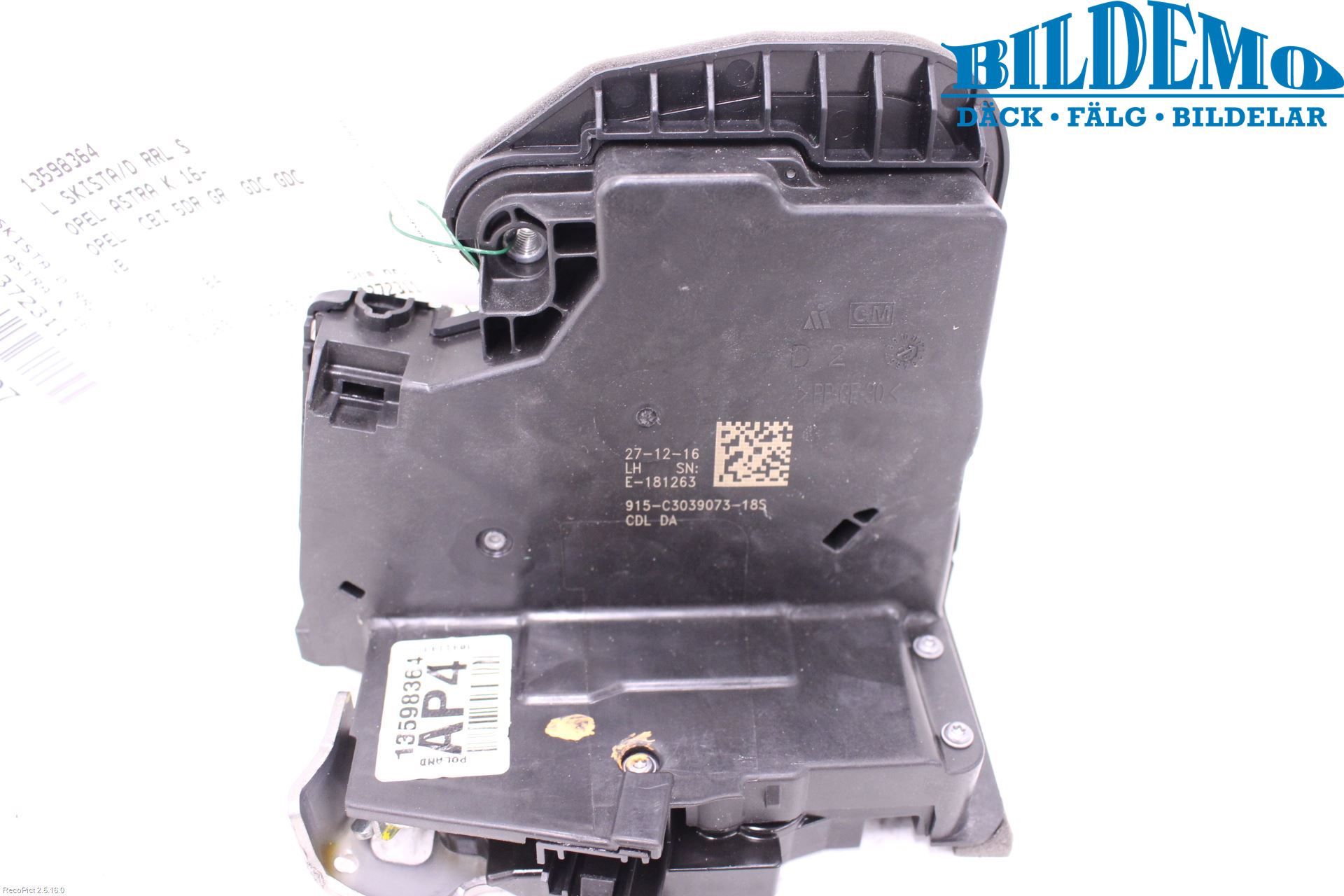 Opel ASTRA K 16-22 Låskista-Dörrlås