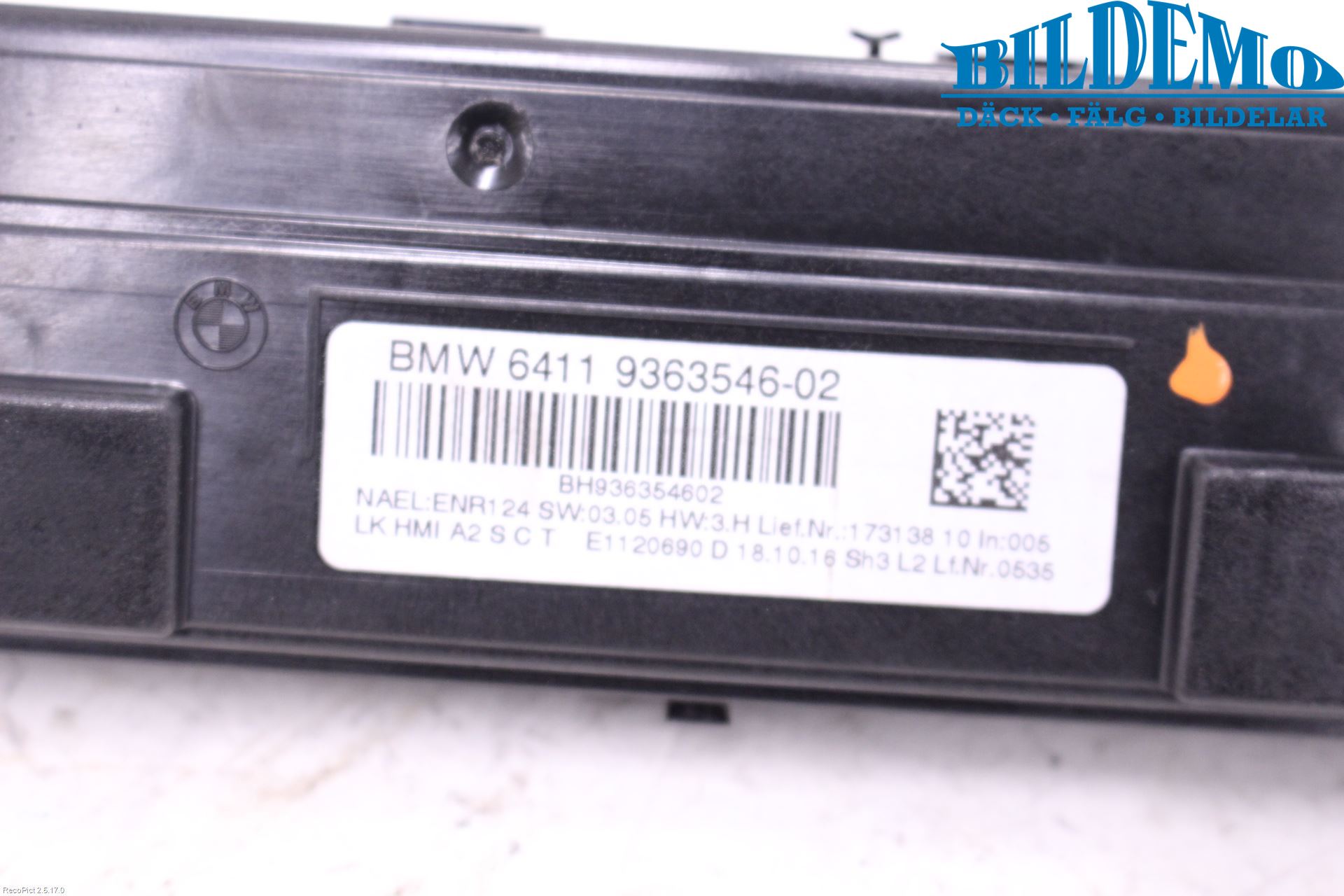 BMW 3 F30/F31/F80 12-19 Ac Styrenhet Ac Manöveren