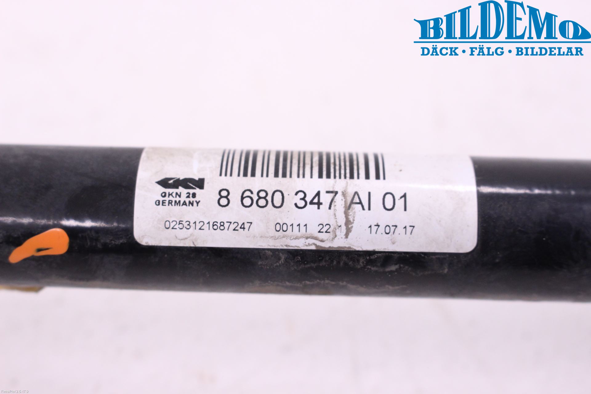 BMW 3 F30/F31/F80 12-19 Drivaxel Bak Vänster