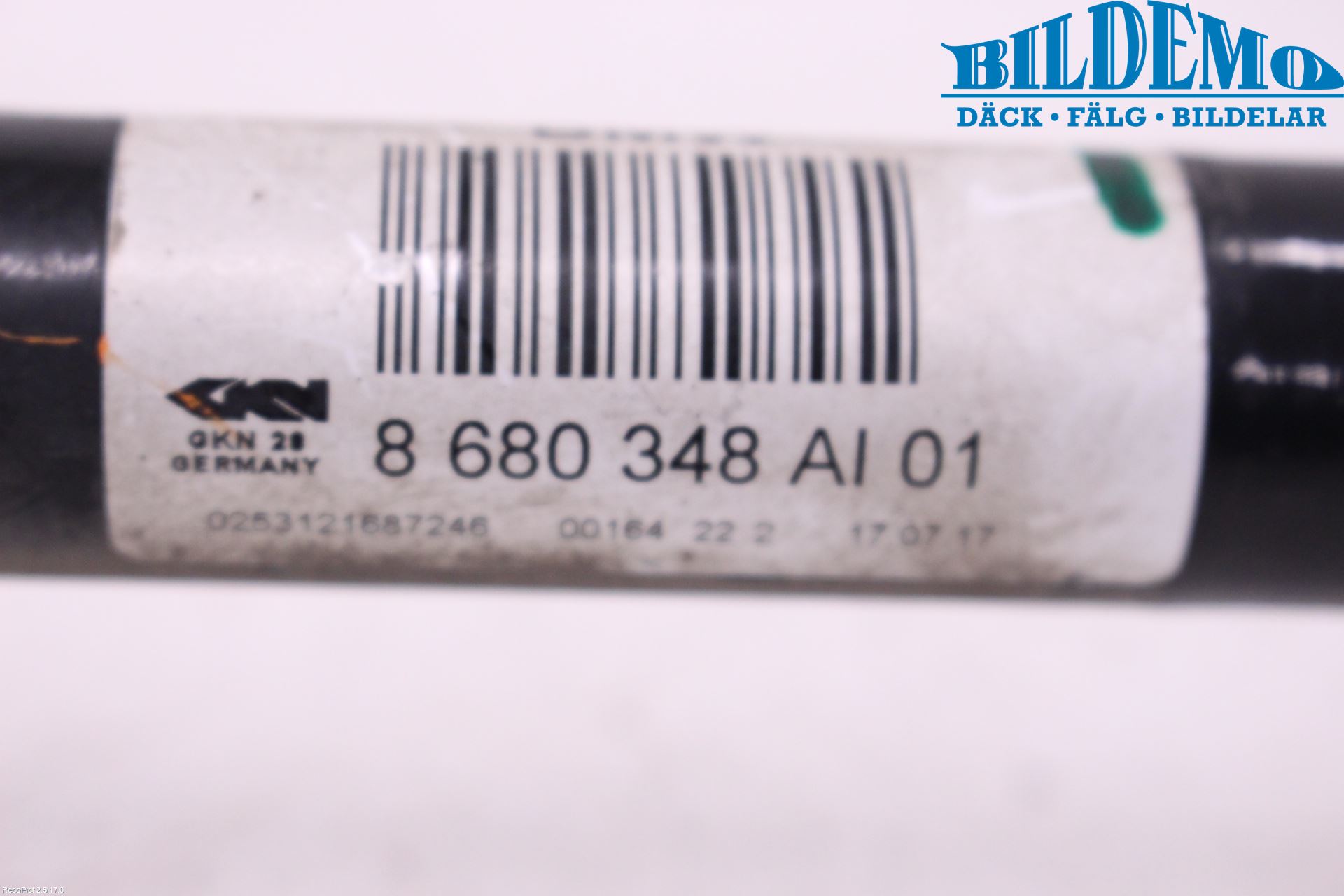 BMW 3 F30/F31/F80 12-19 Drivaxel Bak Höger