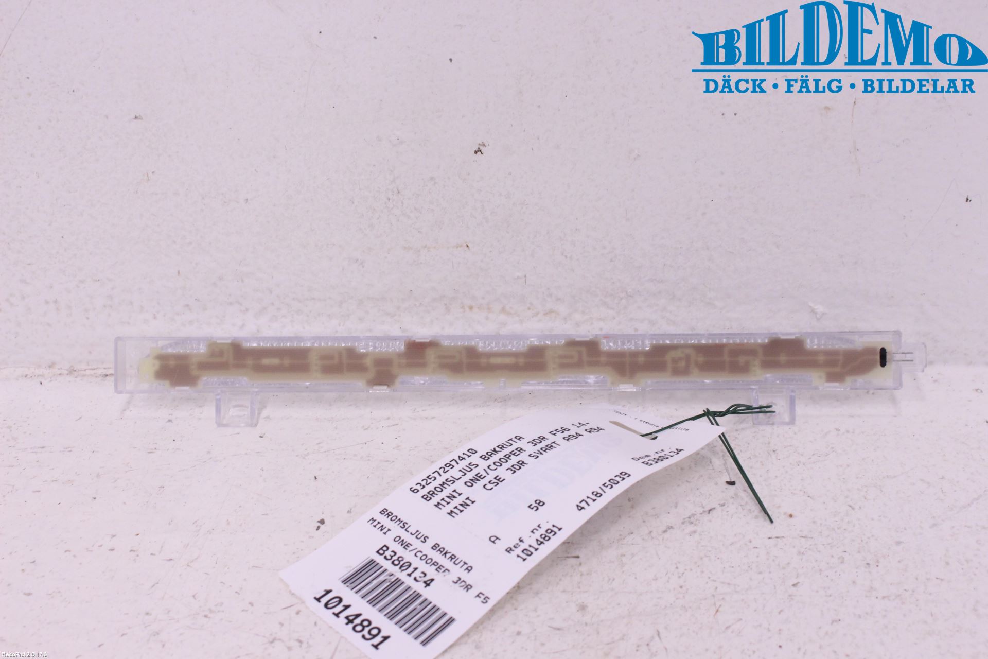 Mini ONE/COOPER 3DR F56 14-24 Bromsljus Bakruta