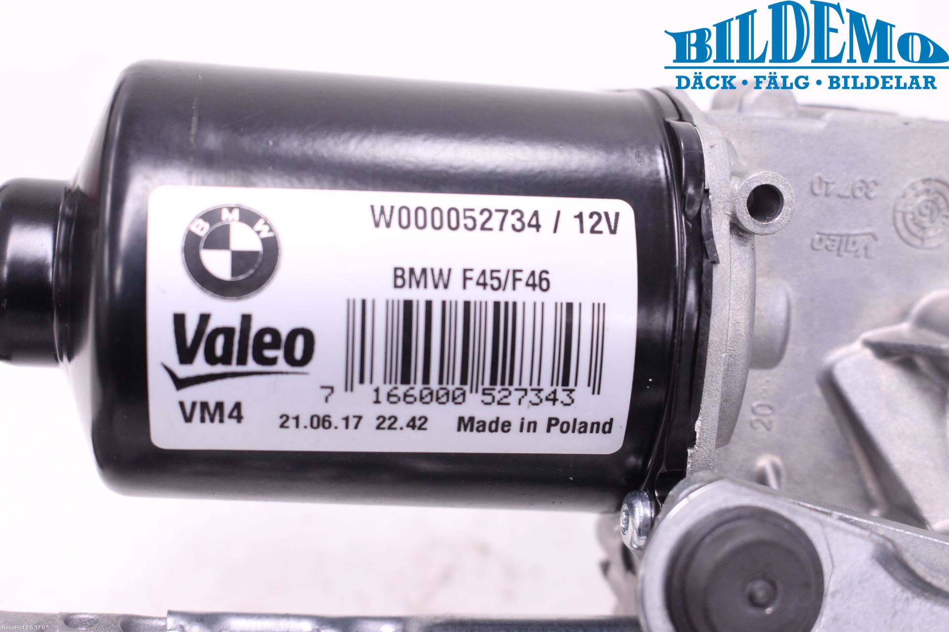 BMW 2 F45 Active Tourer 14-21 Torkarmekanism Vindruta