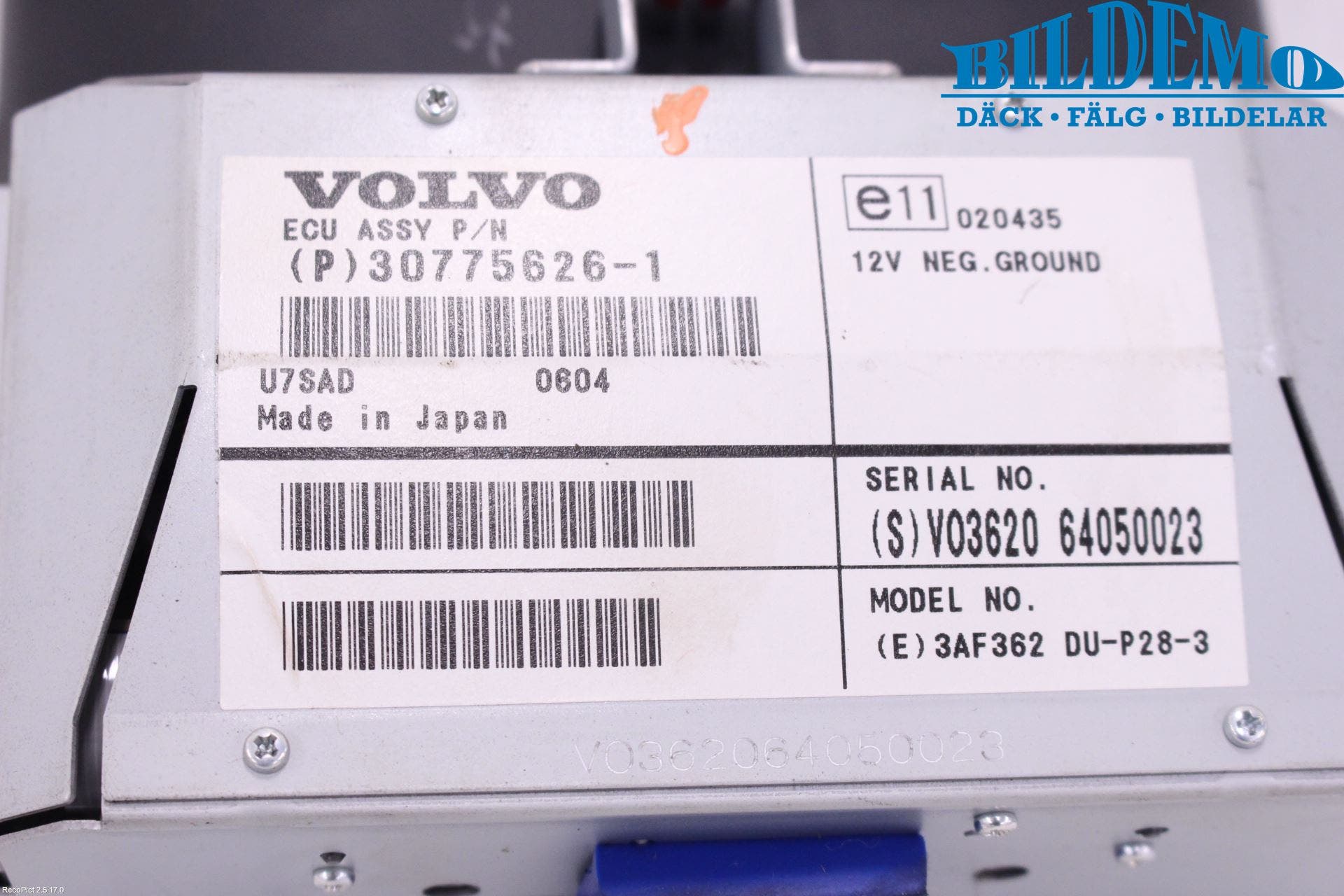 Volvo XC70 05-07 Bildskärm