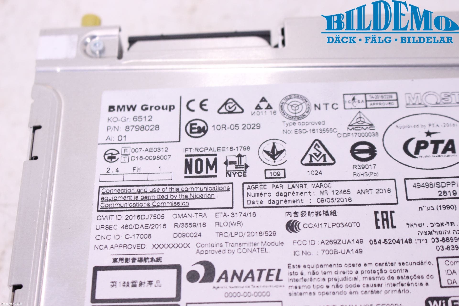 BMW 4 F32/F33/F82/F83 13-20 Cd Radio - Multimediapanel