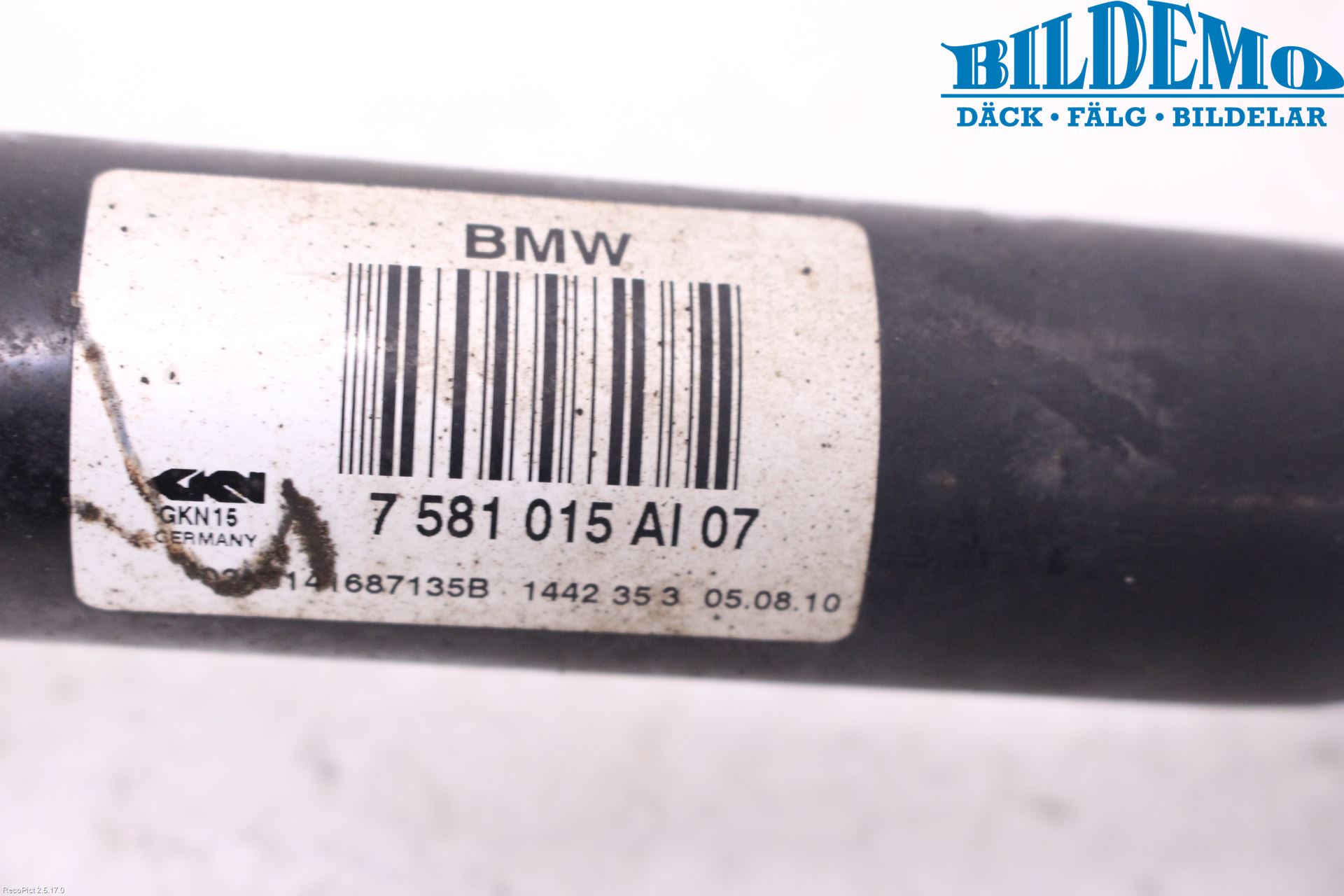 BMW 5 F10/F11/F18 09-17 Drivaxel Bak Vänster