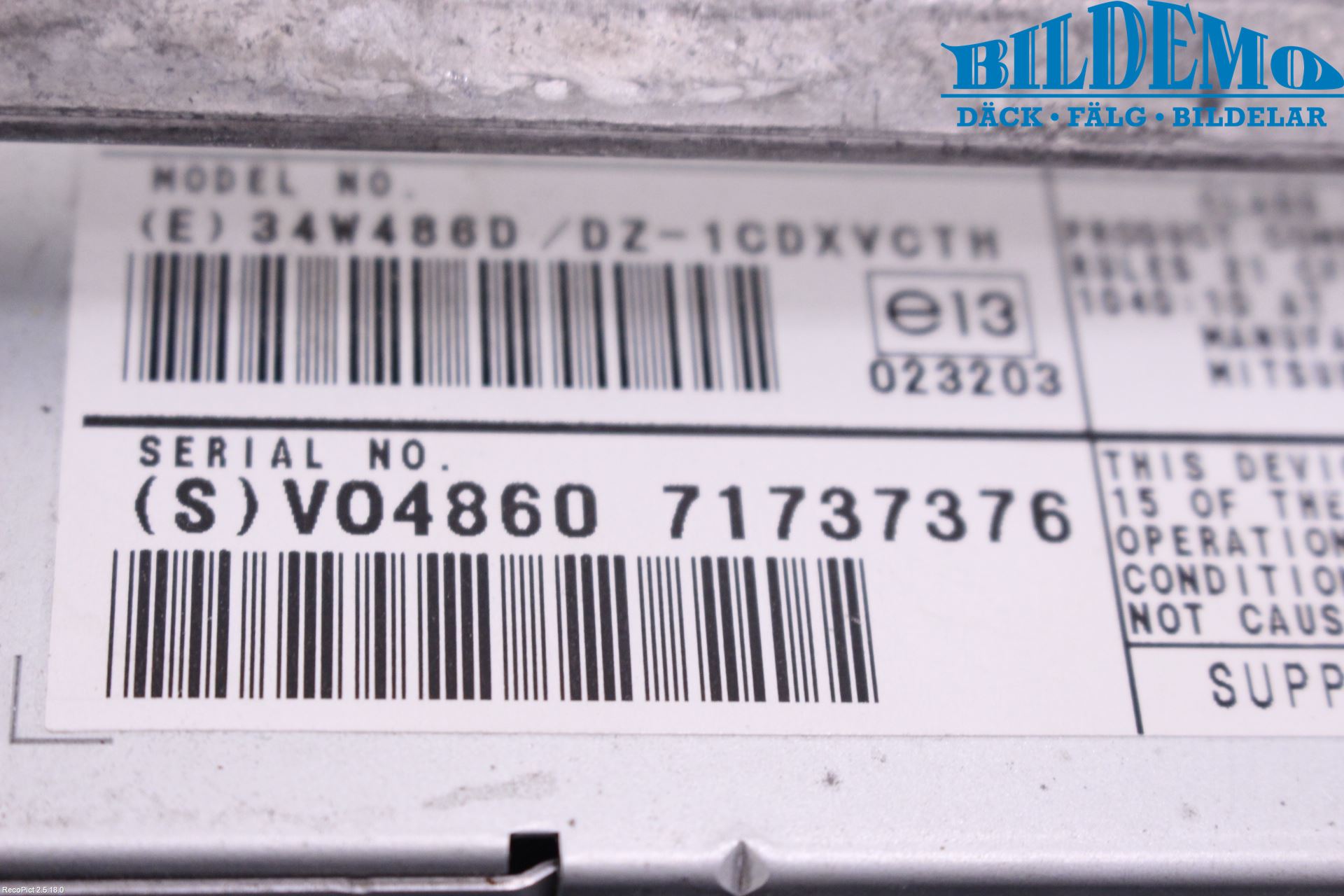 Volvo V70 08-13 Cd Radio - Multimediapanel