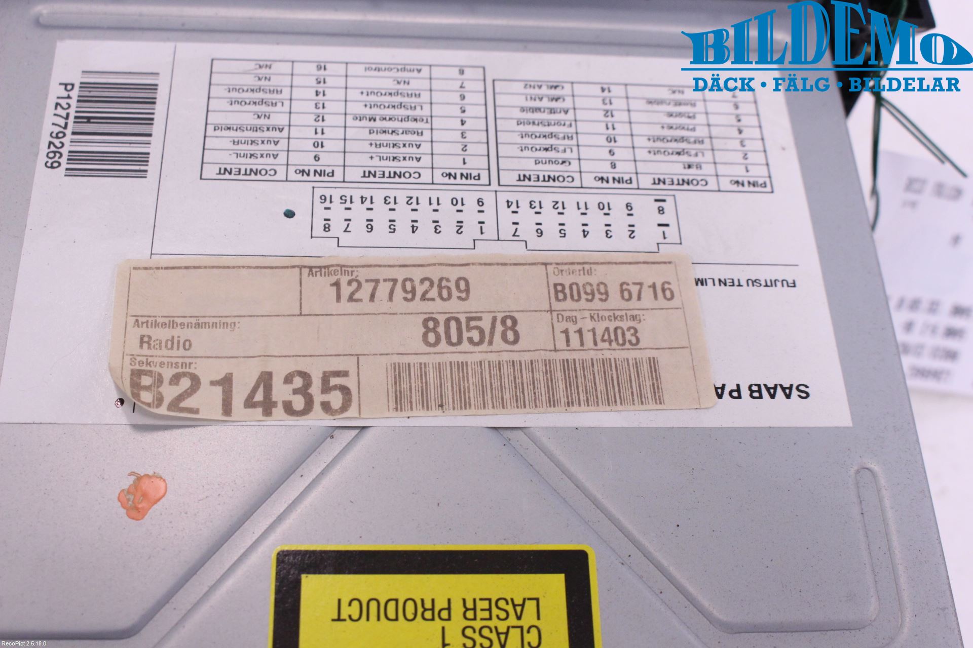 Saab 9-3 VER2/VER3 08-15 Cd Radio - Multimediapanel