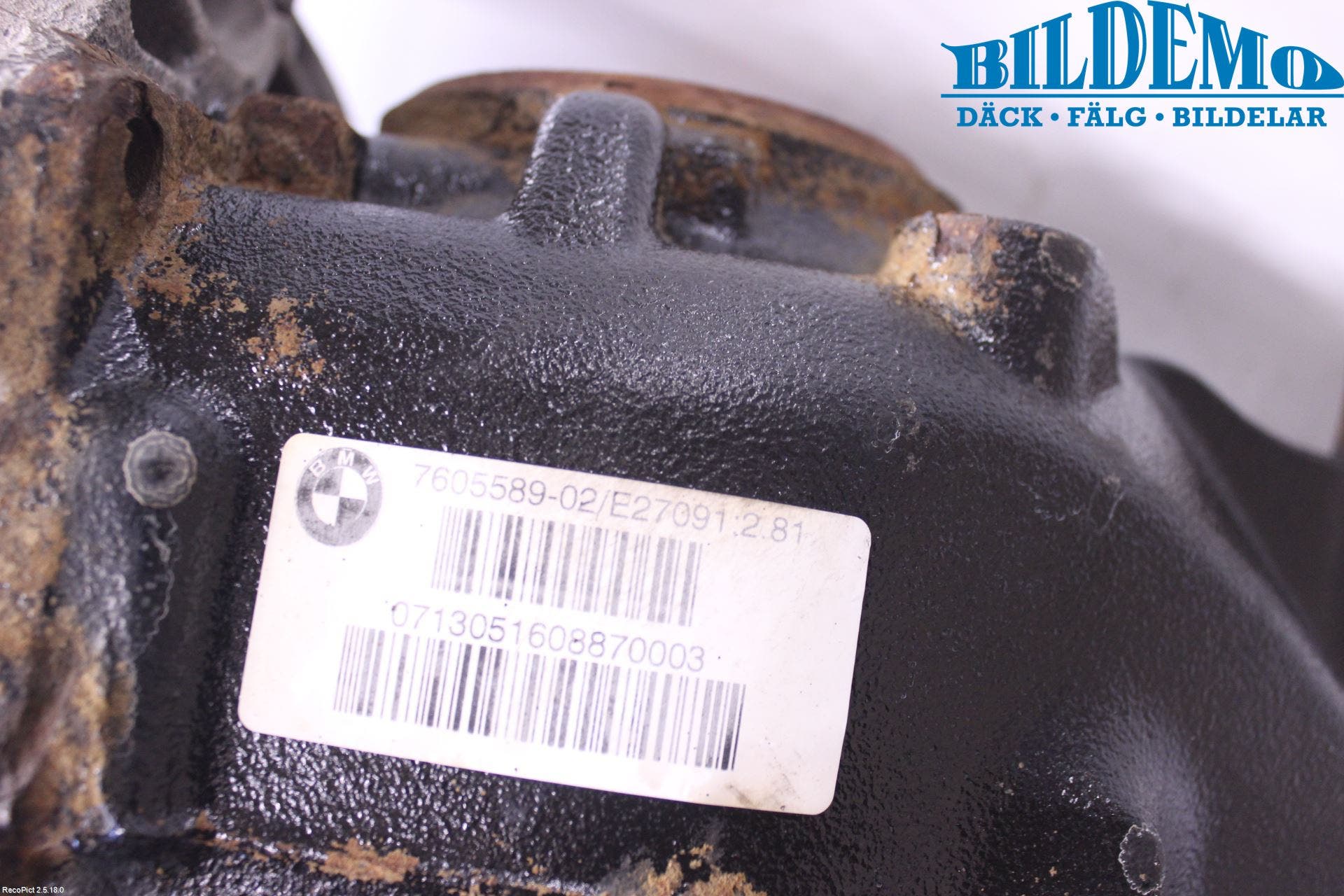 BMW 3 F30/F31/F80 12-19 Bakväxel-Diff