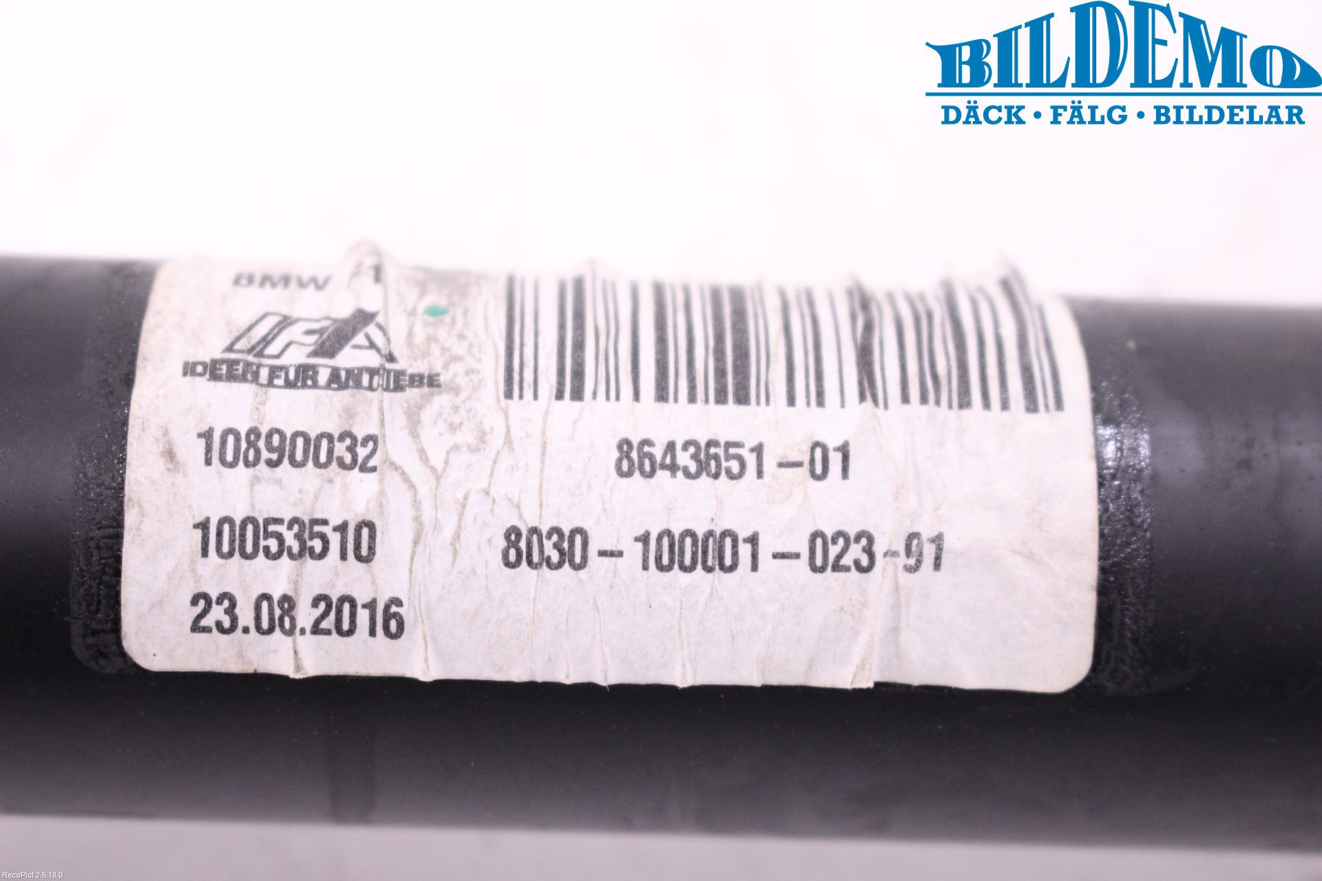 BMW 5 F10/F11/F18 09-17 Mellanaxel Främre 4Wd