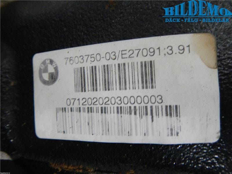 BMW 3 F30/F31/F80 12-19 Bakväxel-Diff