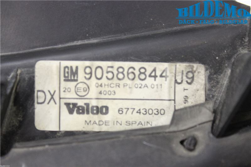 Opel VECTRA B 96-01 Strålkastare Vänster