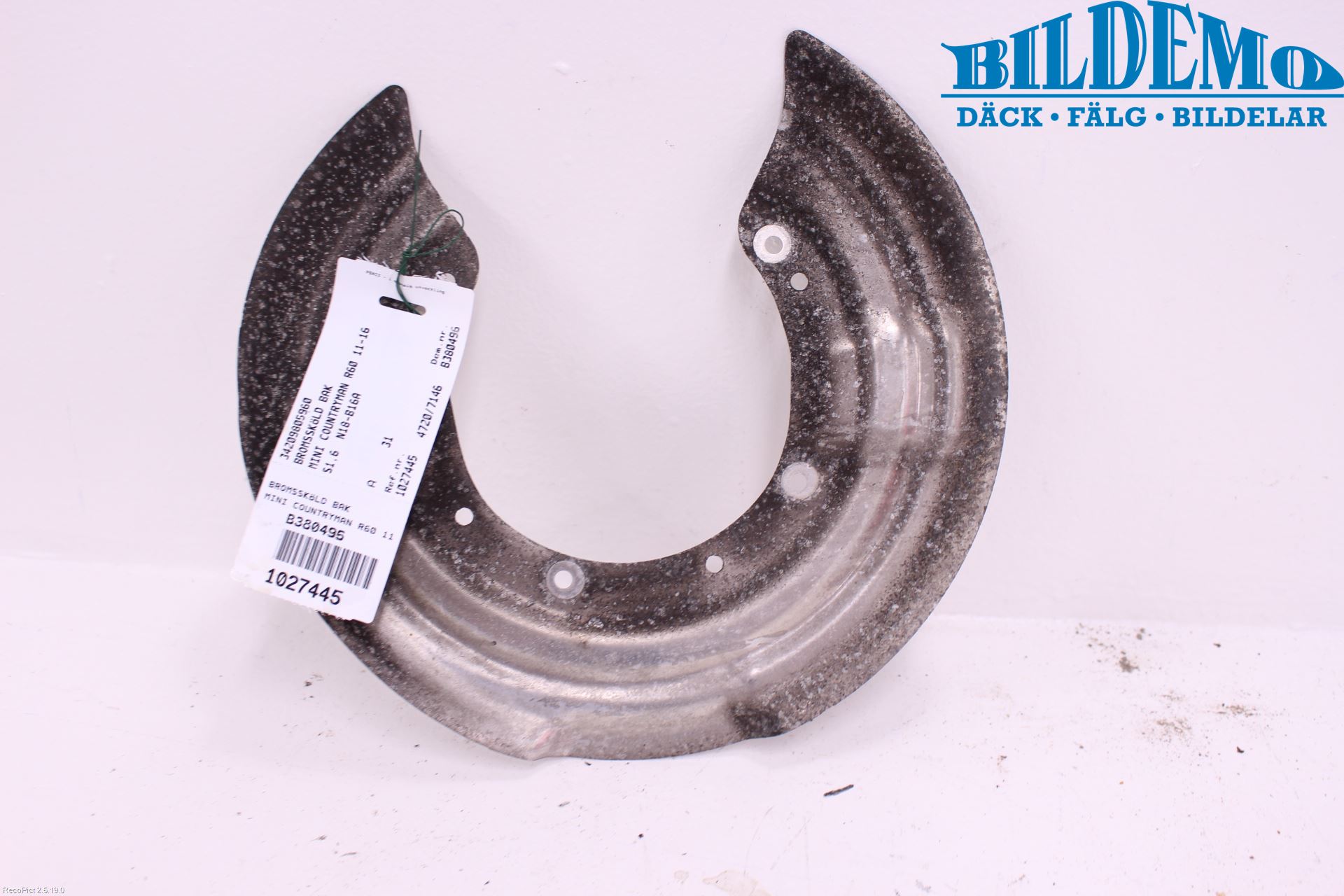 Mini COUNTRYMAN R60 11-16 Bromssköld Bak